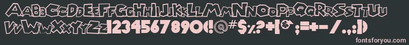 Chlorinp Font – Pink Fonts on Black Background