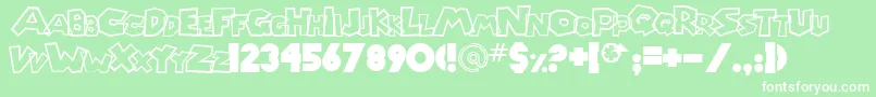 Chlorinp Font – White Fonts on Green Background