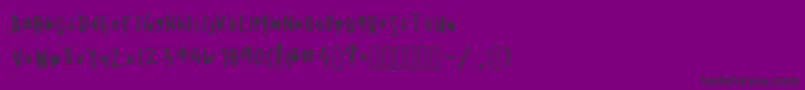 SimplicityRegular Font – Black Fonts on Purple Background