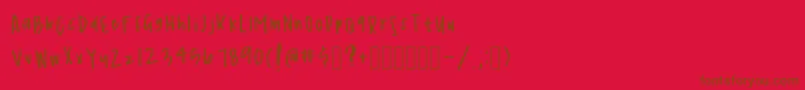 SimplicityRegular Font – Brown Fonts on Red Background