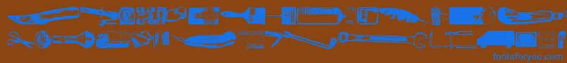 More about Melkeinaitokopio Font Melkeinaitokopio Font – Blue Fonts on Brown Background