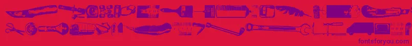 Melkeinaitokopio Font – Purple Fonts on Red Background