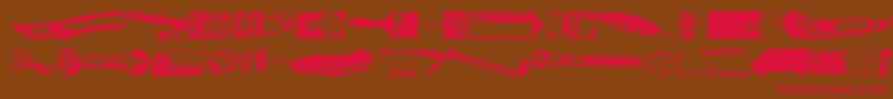 Melkeinaitokopio Font – Red Fonts on Brown Background