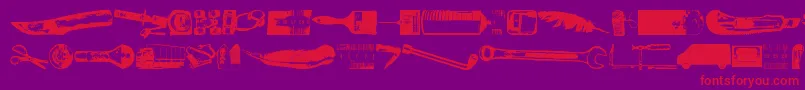 fuente Melkeinaitokopio – Fuentes Rojas Sobre Fondo Morado