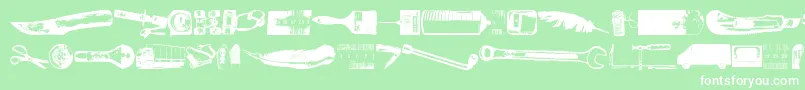 Melkeinaitokopio Font – White Fonts on Green Background