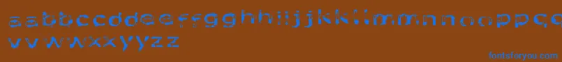 Шрифт Likefont – синие шрифты на коричневом фоне