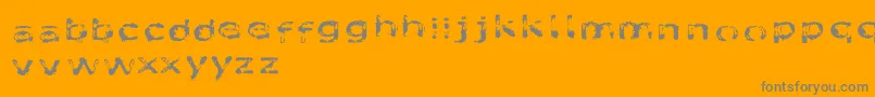Likefont Font – Gray Fonts on Orange Background