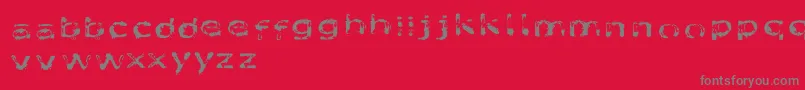 Likefont Font – Gray Fonts on Red Background