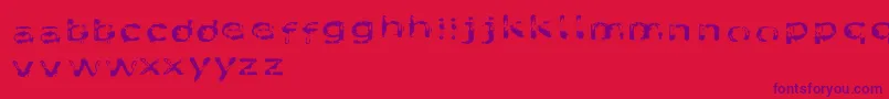 フォントLikefont – 赤い背景に紫のフォント