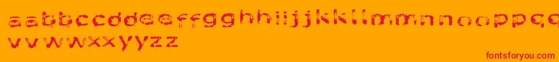 Likefont Font – Red Fonts on Orange Background