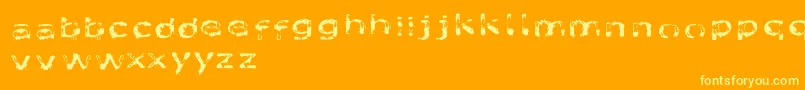 Likefont Font – Yellow Fonts on Orange Background