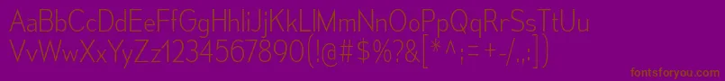 MesmerizeScEl-fontti – ruskeat fontit violetilla taustalla