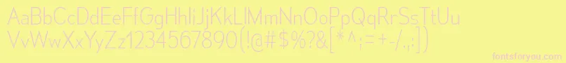 MesmerizeScEl Font – Pink Fonts on Yellow Background