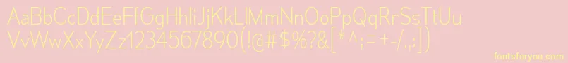 MesmerizeScEl-Schriftart – Gelbe Schriften auf rosa Hintergrund