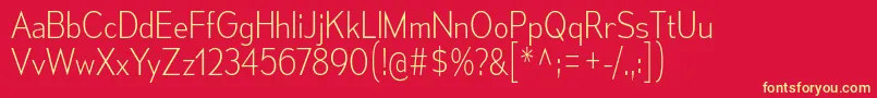 MesmerizeScEl Font – Yellow Fonts on Red Background