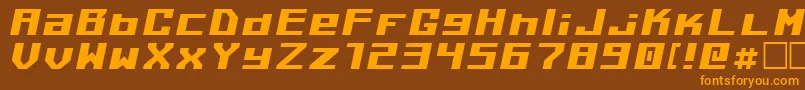 En savoir plus sur la police KilotonV1.0Italic Police KilotonV1.0Italic – polices orange sur fond brun