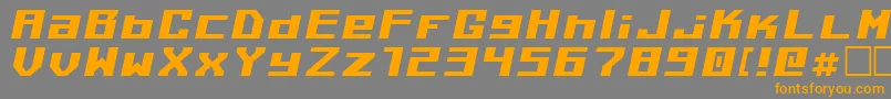 fuente KilotonV1.0Italic – Fuentes Naranjas Sobre Fondo Gris