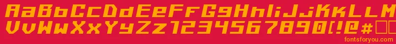 KilotonV1.0Italic Font – Orange Fonts on Red Background