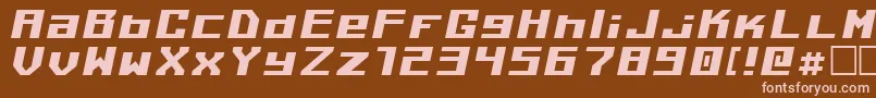 KilotonV1.0Italic Font – Pink Fonts on Brown Background