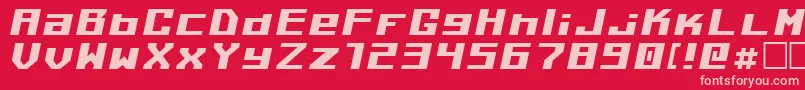 KilotonV1.0Italic Font – Pink Fonts on Red Background