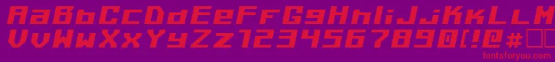 KilotonV1.0Italic Font – Red Fonts on Purple Background