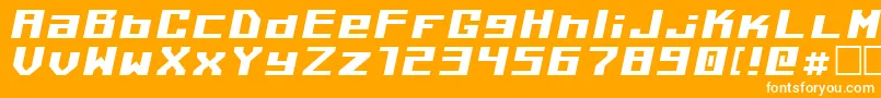 KilotonV1.0Italic Font – White Fonts on Orange Background