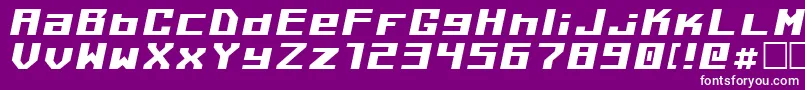 KilotonV1.0Italic Font – White Fonts on Purple Background