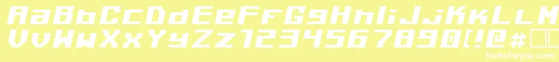 KilotonV1.0Italic Font – White Fonts on Yellow Background