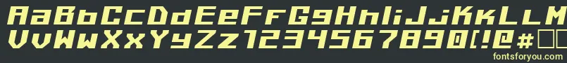 KilotonV1.0Italic Font – Yellow Fonts on Black Background