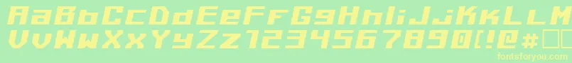 KilotonV1.0Italic Font – Yellow Fonts on Green Background