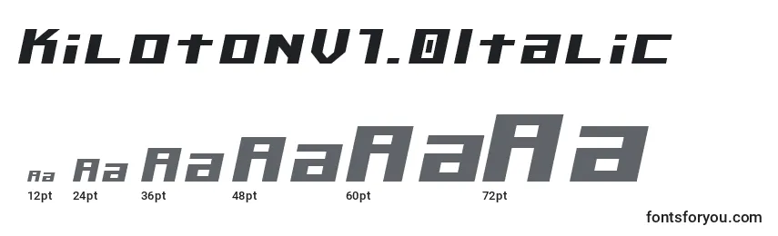 KilotonV1.0Italic Font Sizes