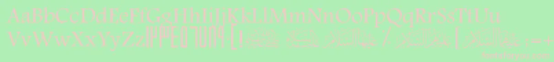 ScLujayn Font – Pink Fonts on Green Background