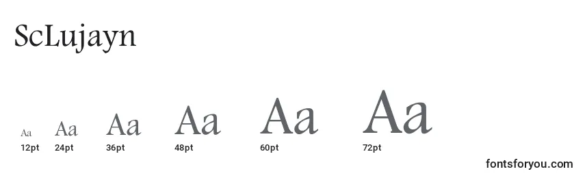 ScLujayn Font Sizes