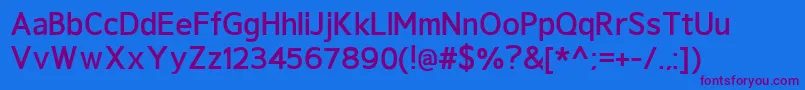 GeldersansBold Font – Purple Fonts on Blue Background