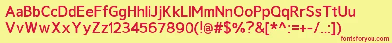 GeldersansBold Font – Red Fonts on Yellow Background