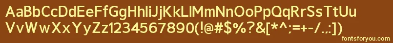 Шрифт GeldersansBold – жёлтые шрифты на коричневом фоне