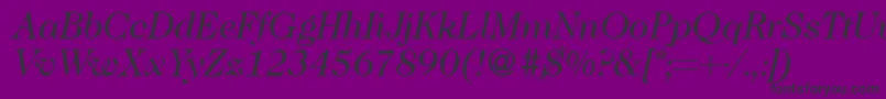 Caslon335Regularitalic Font – Black Fonts on Purple Background