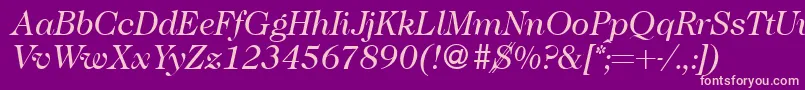 fuente Caslon335Regularitalic – Fuentes Rosadas Sobre Fondo Morado