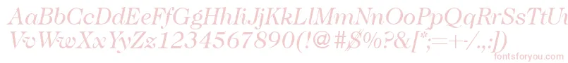 Caslon335Regularitalic Font – Pink Fonts on White Background