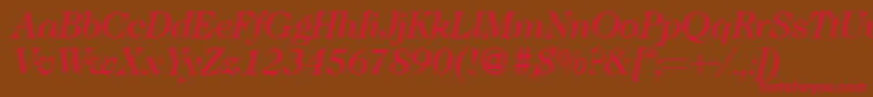 Шрифт Caslon335Regularitalic – красные шрифты на коричневом фоне