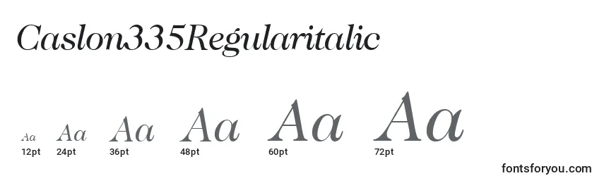 Caslon335Regularitalic Font Sizes