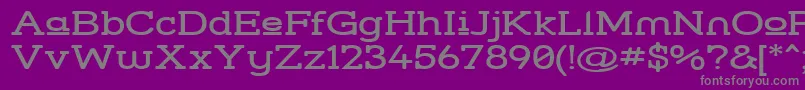 フォントStrslupw – 紫の背景に灰色の文字