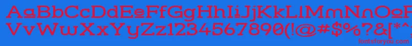 Strslupw Font – Red Fonts on Blue Background