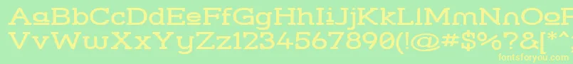 Strslupw Font – Yellow Fonts on Green Background