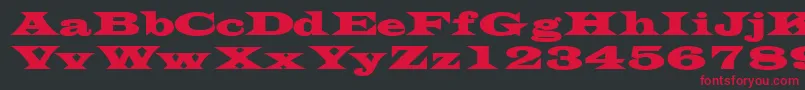 Czcionka TransversesskBold – czerwone czcionki na czarnym tle