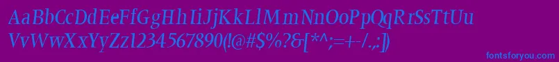 Marinumbreezed Font – Blue Fonts on Purple Background