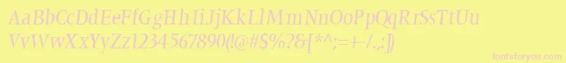 Marinumbreezed Font – Pink Fonts on Yellow Background