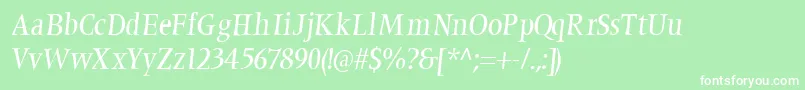 Marinumbreezed Font – White Fonts on Green Background