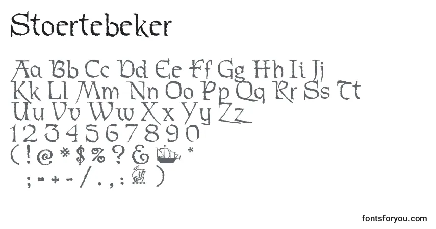 Шрифт Stoertebeker – алфавит, цифры, специальные символы