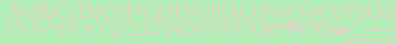 Stoertebeker Font – Pink Fonts on Green Background